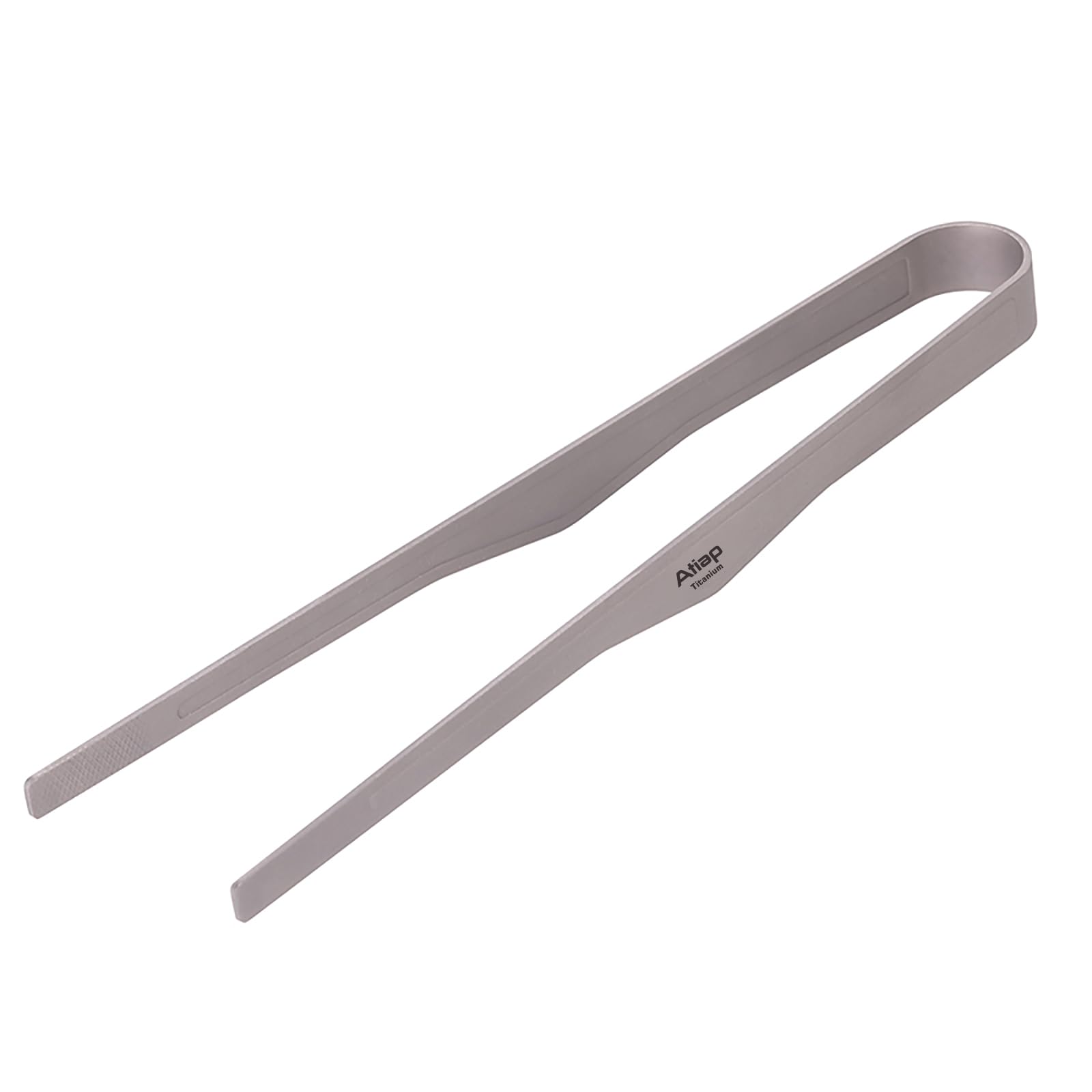 ATiAP Titanium BBQ Tongs Grill Tongs Tweezer Clip Multi Function for Kitchen Salad Steak Barbecue Buffet (Grey, 6.5)