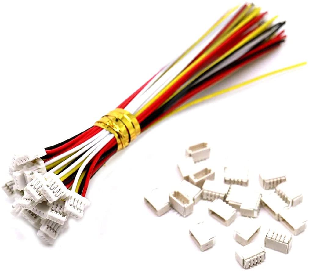 winwill 10 Sets Mini Micro Sh 1.0 Jst 4-Pin Connector Plug Male With 150mm Cable & Female