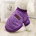 CHBORLESS Pet Dog Classic Knitwear Sweater Warm Winter Puppy Pet Coat Soft Sweater Clothing for Small Dogs (M, Purple)