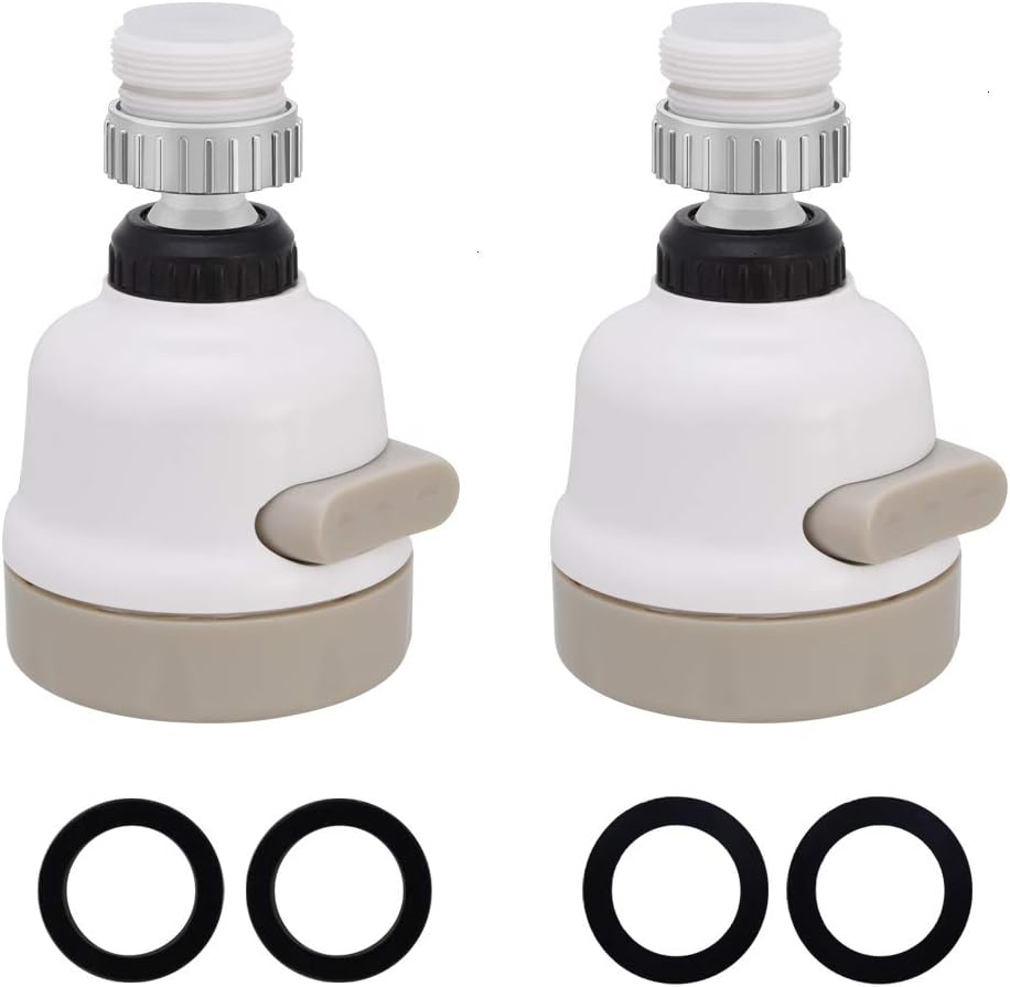 Faucet Sprayer, 2PCS Energy Saving Faucet Splash Nozzle Filter Aeration Diffuser Adapter Kitchen Bathroom Diffuser Third Gear Adjustable For Kitchen Bathroom