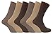 6 Pack Mens 100% Cotton Non Binding Loose Top Lightweight Ribbed Dress Socks (7-12 US, TSFD02)
