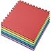 We Sell Mats Multi Color 36 Sq Ft (9 assorted tiles + borders) Foam Interlocking Anti-fatigue Exercise Gym Floor Square Trade Show Tiles