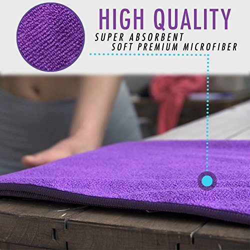 Zipper Pocket Gym Towels [2 Pack] for Women and Men. Carry Your Phone