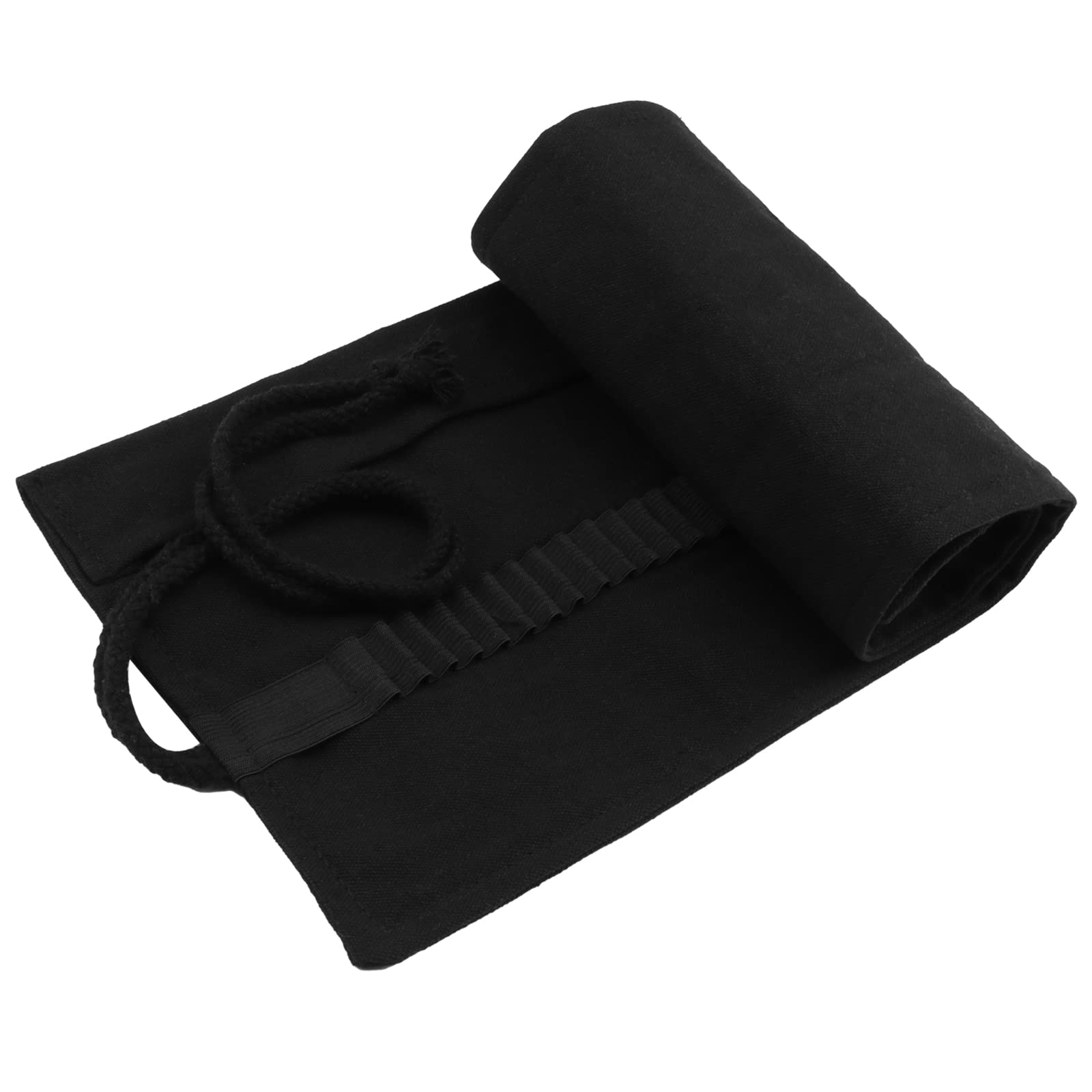 DOITEM Canvas Pencil Wrap Case, 48 Holes Colored Pencil Roll Holder Storage Pouch for Artist, School, Office