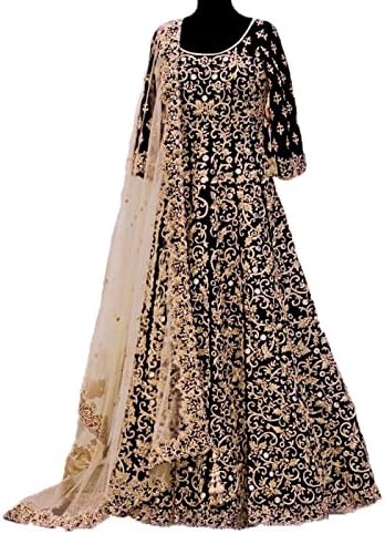 Designer Indian Banglori Silk Multi Coloured Stylish Free Size Unstitched Lehenga 1001