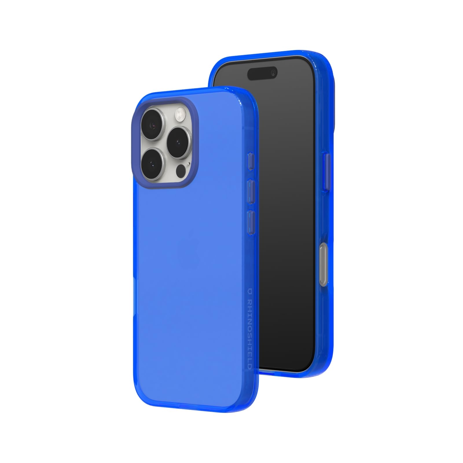 RHINOSHIELD JellyTint Transparent Protective Case Compatible with [iPhone 16 Pro] | Exceeds Military Drop Standards, Scratch Resistant, Shockproof, Camera Control Cutout Design - Cyber Blue