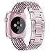 For Apple Watch Band 42mm 38mm,Oitom New fashion Stainless steel Replacement Wristband Straps with Plated TPU Protective Bumper Case for Apple Watch Series 3,Series 1,Series 2,Apple Watch Edition