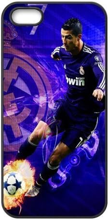 Sport Real Madrid Club de Futbol Cristiano Ronaldo Print Black Case With Hard Shell Cover for iPhone 5 Case &ipone 5S Case -JUST do it ,CR7 Classic style 3
