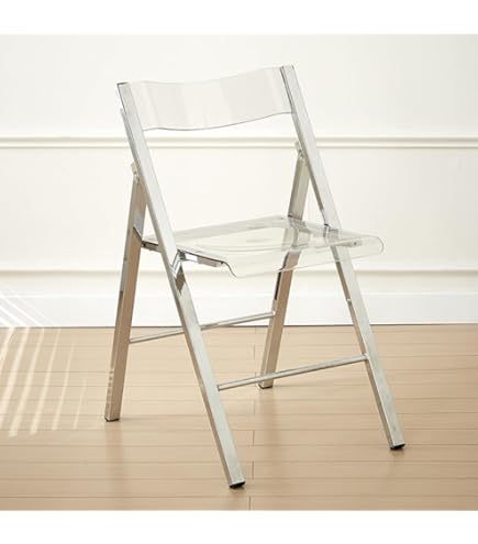 2-in-1 Tire And Transparent Clear Acrylic Folding Chair Modern