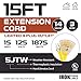 Iron Forge Cable 25ft Lighted Outdoor Heavy Duty Extension Cord with 3 Outlet - 15 Amp 10/3 SJTW Yellow 10 Gauge Extension Cord with Multiple Outlets