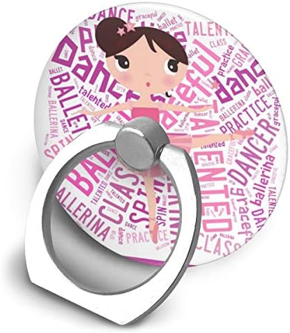 Phone Ring Holder Universal Cell Phone Ring Grip Stand with Car Mount Holder 360 Degree Rotation Finger Ring Kickstand Compatible with iPhone,Samsung-Ballerina