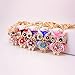 Jzcky Shzrp Lovely Owl Shape Crystal Rhinestone Keychain Key Chain Sparkling Key Ring Charm Purse Pendant Handbag Bag Decoration Holiday Gift(Blue)