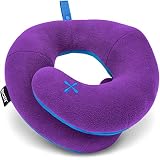 BCOZZY Chin Supporting Travel Pillow- Keeps The Head from Falling Forward - Comfortably Supports The Head, Neck and Chin in Any Sitting Position. Adult Size, Purple