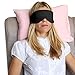 Happyluxe Escape Sleep Mask - Buttery Soft Airplane Eye Mask for Sleeping or Napping in Bed. Machine Washable. - Jet Black, Made in USA