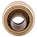 SharkBite 3/4 Inch Coupling, Pack of 4, Push to Connect Brass Plumbing Fitting, PEX Pipe, Copper, CPVC, PE-RT, HDPE, U016LFA4