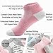 RedsGirl Womens Girls Mesh Breathable Combed Cotton Ankle Low Cut No Show Short Terry Running Athletic Socksthumb 2