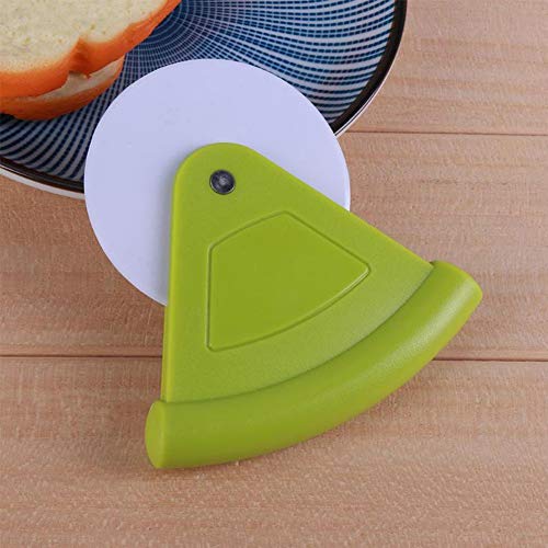 Neepanda Plastic Pizza Cutter Wheel Pizza Rocker Cutter Pizza Wheel Slicer Tools for Pizza, Pie, Bread, Vegetables Dishwasher Safety (2 Pack, Yellow & Green)