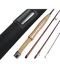 Aventik Z Cañas de pesca con mosca ultra ligeras, cortas y ligeras, 6'1 "LW0   1,6'6 '' LW2, 6'8 '' LW2   3, 7'6 '' LW3   4, todo en 4 piezas Acción rápida Súper Varillas compactas de agua dulce