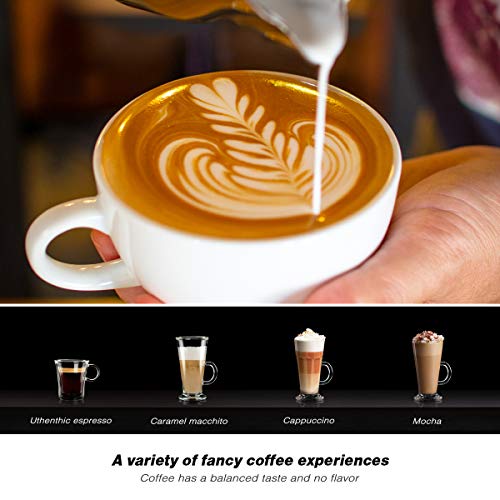 Espresso Siebträgermaschine,Homever 15 Bar Espressomaschine Kaffeemaschine mit Milchschaum Düse,1050W Direktwahltasten… – Bild 8