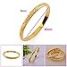 loyoe jewelry 24k Yellow Gold Plated Carved Womens Bangle Ladys Bracelet 60mm*6mm(3pcs/Lots)