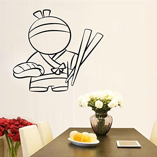 Sushi wall,decor,Wall decor,Rice,Fish,Japan,Chopsticks, Food,Rolls, China,Cafe decor,Wall Decal,Window Sticker,Vinyl sticker Handmade t600