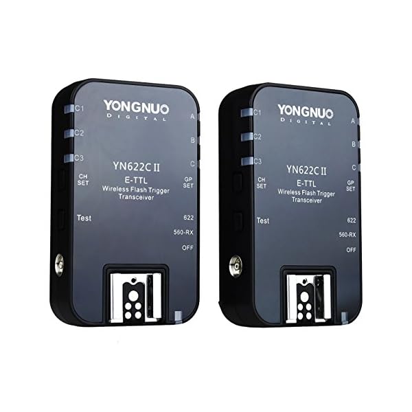YONGNUO YN-622C II YN 622II 1/8000 E-TTL Funkauslöser Blitzauslöser Auslöser für Canon Kamera mit NAMVO Diffusor