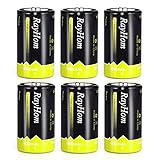 RayHom D Batteries Rechargeable 10,000mAh Ni-MH High Capacity Battery (6 Pack)