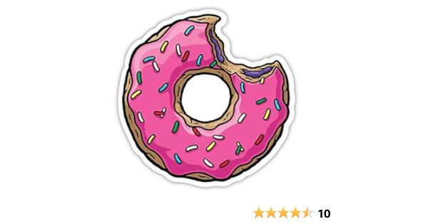 amazon com donut sticker decal 4 x 4 automotive