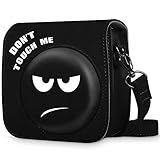 Fintie Protective Case for Fujifilm Instax Mini 8 Mini 8+ Mini 9 Instant Camera - Premium Vegan Leather Bag Cover with Removable Strap, Dont Touch