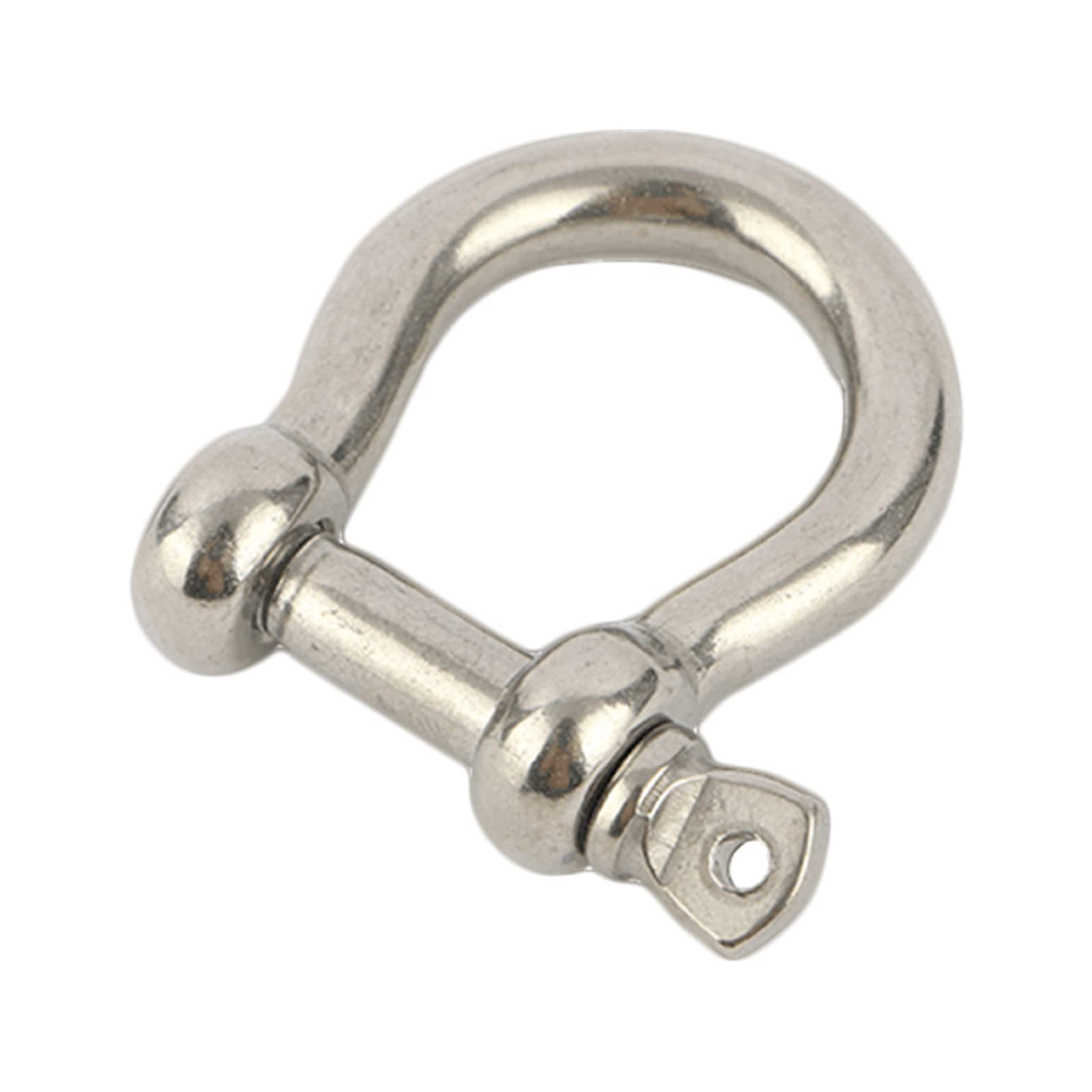 D Bow Ring Shackle Locks, 304 Stainless Steel D Ring, Screw Pin Anchor Shackle for Traction Steel Wire, Heavy Duty Construction, Rigging, Vehicle Recovery, Hauling, Tie Downs, Hanging (M16-1Pcs)