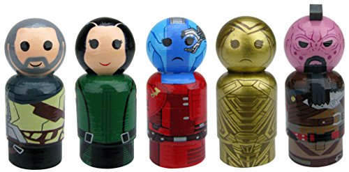 Bif Bang Pow! Guardians of The Galaxy Vol. 2 Iconic Characters Pin Mate Wooden Figure Set (5 Piece)