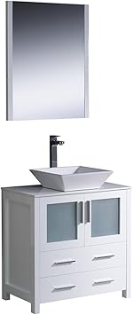 Fresca Bath Fvn6230wh Vsl Torino 30 Vanity With Sink White Amazon Com