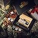 Luxury Whiskey Stones Gift Set - Set of 9 Whiskey Rocks - Reusable Ice Cubes for Drinks - Great Whiskey Gift for Man - Handcrafted Whisky Stones Set - Chilling Stones + Ice Tongs + 2 Classy Coasters