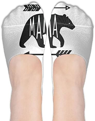 Mama Bear Fashion Lady Women Non-Slip Casual Low Cut No Show Invisible Flat Boat Socks
