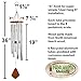 Nature’s Melody Premiere Grande Tunes Wind Chimes – Outdoor Windchime with 6 Tubes Tuned to E Pentatonic Scale, Rustproof Aluminum, Beech Wood & S Hook Hanger for Sympathy, Memorial Gift or Zen Garden