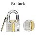 Kuject 3 in 1 Practice Lock Set, Transparent Cutaway Practice Tools for Locksmith
