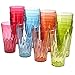 Palmetto 20-ounce Plastic Tumblers | set of 16 in 4 Assorted Colors
