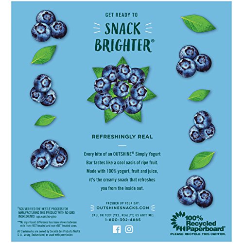 OUTSHINE Simply Yogurt Bars, Blueberry, 4 count Box