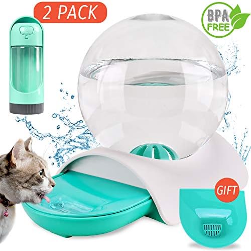 Reeple 2 Pack Dog Water Dispenser and Dog Water Bottle Pets,Cats,Dogs Waterer Self Drinking