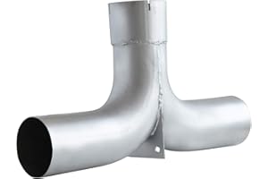 TBOZZ 5" Exhaust Elbow Y Pipe with Divider,Aluminized,Universal use.