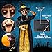 LUKAT Halloween Hanging Witch Decoration Glowing Eyes Talking for Party Haunted House Prop Decor