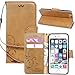 iPhone 6s Wallet Case,iPhone 6s Case,iPhone 6 Wallet Case,ACO-UINT Vintage Embossed Wallet Leather Case with Card Slots,Folio Book Cover Magnetic Case with Strap for iPhone 6s 4.7[Khaki]