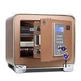 Safes Fireproof Fashion Safe Box for Home Office Double Safety Key Lock and Password 0.8 Cubic Feet By Tigerking