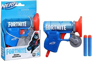 Hasbro Nerf Fortnite MicroShots Micro Grappler Mini Dart-Firing Blaster, Fortnite Grappler Equipment Design, Includes 2 Offic