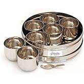 Shradha Trading Stainless Steel Spice Box, Masala Dabba, Spice container, Indian Masala Box