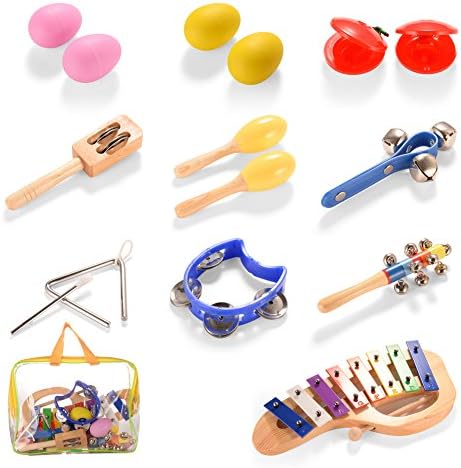 Ladnis Wooden Xylophone Set Kids Musical Instruments Educational Toy for Toddler Children Percussion Toys