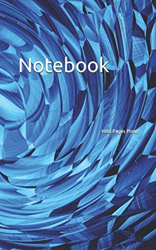 Notebook: Strudel blue white light pattern light spiral by Wild Pages Press