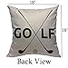 Mugod Golf Pattern Decoration Throw Pillow Cushion Covers Golf Symbol Print Funny Pillows Home Decor Couch Pillow Case 18 X 18 Inch