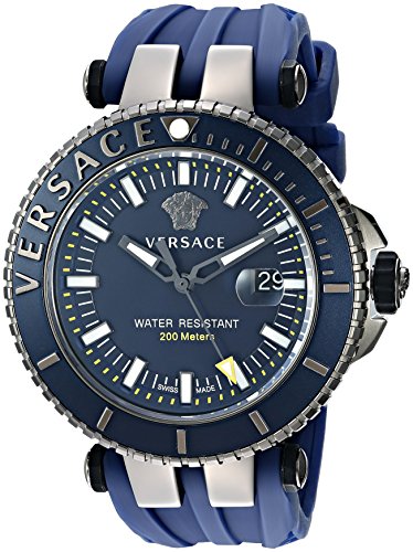 Versace men s  v-race diver  swiss quartz stainless ste…