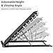 MaxGear Laptop Stand Adjustable Portable Laptop Holder for Desk Mesh Metal Ventilated Notebook Riser for MacBook Air Pro, Dell XPS, More 10-17 inches PC Computer, Tablet, iPad (Black)thumb 1